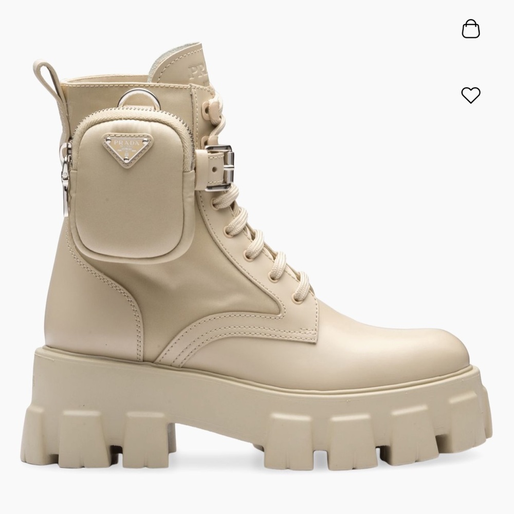 Prada combat boots